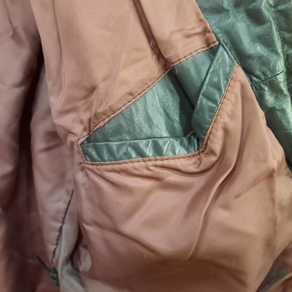 Vintage Members Only| 1980s Gray Leather Bomber Jacket Sz 40 - Picture 13 of 15